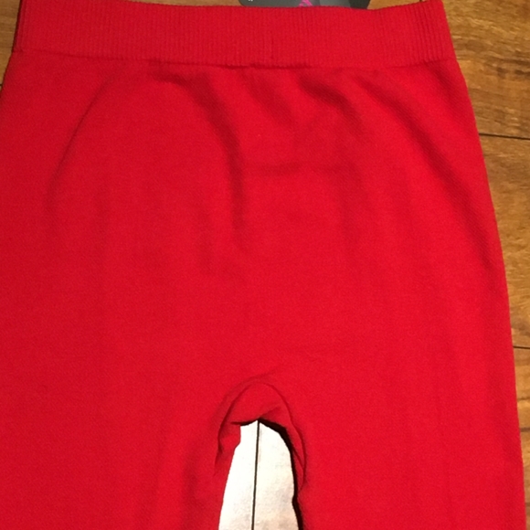 NWT MeMoi Fashion Leggings Pleated Front Red Size S/M - Picture 8 of 13